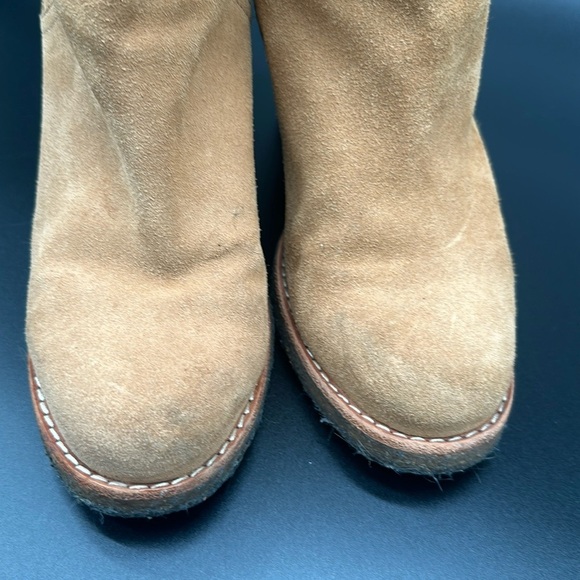 UGG Josie Tan Brown Suede Leather Knee High Boots Style 3214 Size 9 - Picture 8 of 12